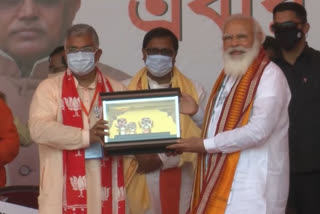 bengal assembly election 2021_prime minister narendra modi praise dilip ghosh at kharagpur rally