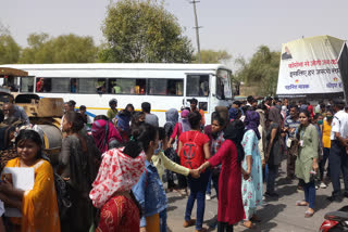 Girl students protest, रतनगढ़ चूरू न्यूज़