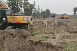 sand illegal digging stopped by seb officers in odalarevu east godavari district