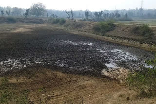 Attempts to make the pond a field in Durangi Kala village of Latehar, outrage among locals