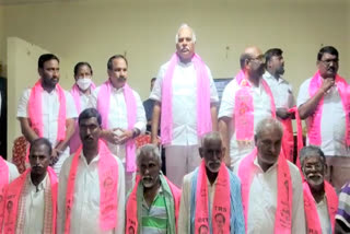 TRS leaders celebrations on MLC elections winning in two places in nagarjuna sagar constituency in nalgonda district