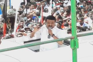 MK Stalin campaign speech at Uthiramerur in Kanchipuram, Kanchipuram, Kanchipuram latest, MK Stalin campaign speech, MK Stalin, மு.க.ஸ்டாலின்,  பச்சைத்துண்டு பழனிசாமி தற்போது பச்சோந்தி பழனிசாமியாக மாறியுள்ளார் ஸ்டாலின் சாடல், பழனிசாமி என்றாலே கமிசன் கரப்சன் கலக்சன் தான், உத்திரமேரூர், காஞ்சிபுரம்