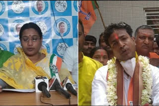 bengal-election-2021-tmcs-firdousi-begam-and-bjps-ranjan-baidya-at-election-campaign-in-sonarpur-north