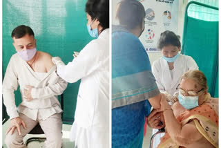 MP gets Corona vaccine, thanks to medical staff