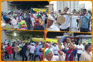 Farmers celebrated Holi at Ghazipur border in 700 year old style