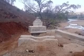 poor condition of stop dams built in koriya