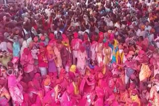 Mathura: Laddumar Holi celebration in Barsana