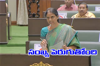 minister sabitha indra reddy given answer in assembly session on junior colleges in the state