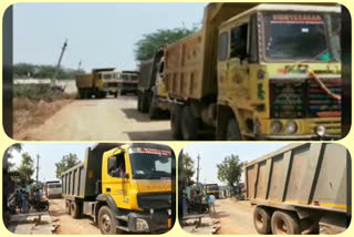 Concerned villagers Sand lorries back from the quarry