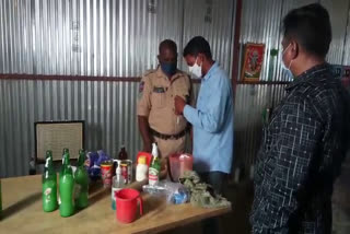 excise-officers-rides-at-jankampet-edapally-mandal-in-nizamabad-district