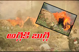 More than 20 haystacks were set on fire in halaharvi andnthapuram district