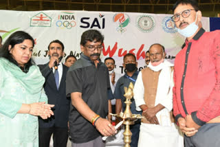 CM Hemant arrived at mega sports complex on eve of national wushu competition