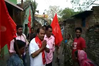 প্রচারে রানিগঞ্জ বিধানসভার সিপিআইএম প্রার্থী হেমন্ত প্রভাকর