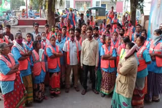 Sanitation workers' dharna