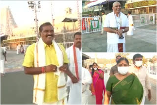 vip's at tirumala darshan