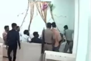 Sub-inspector assaulted a court employee