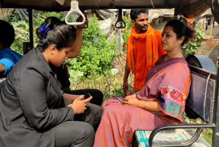 bjp-candidate-anjana-basu-in-discomfort-in-the-heat-out-in-election-campaign