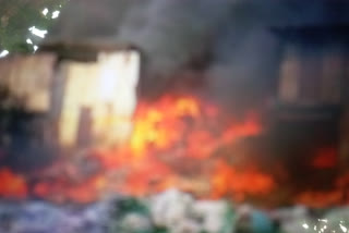 Massive fire breaks out in six scrap godowns