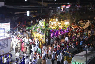 Brahmotsavas are celebrated in grand style at the Yadadri Sri Lakshminarasimhaswamy Temple.