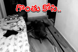 The old woman was brutally murdered by unidentified thugs in suryapet