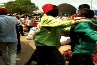 The driver attacked the pepper farmer. The incident took place at the Warangal District Agricultural Market