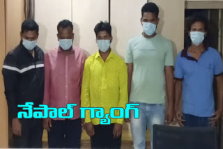 Nepal gang arrested for theft  in mallapur in medchal district