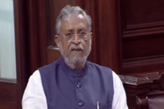 Bharatiya Janata Party (BJP) MP Sushil Modi in Rajya Sabha