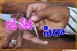 Ink on the right hand in the Tirupati by-election