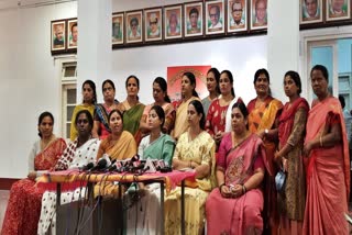 Congress women members demand for resignation of  Minister Sudhakar