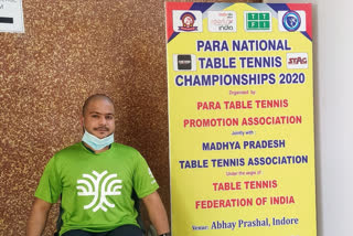 Bronze medal to piyush sharma in national para table tennis competition