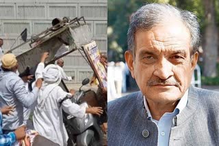 Farmers protest against former Union Minister Birender Singh in rohtak