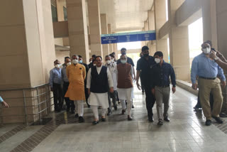 BJP president JP Nadda visits AIIMS to inspect vaccination center in delhi