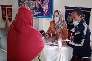 free medical camp organised by crpf in sahpura of ganderbal