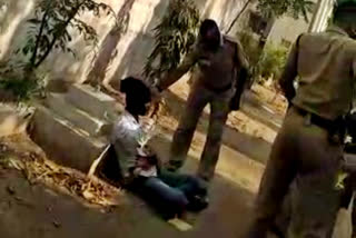 a man sucide attempt in front of tirumalagiri tahsildar office