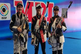 india team gets silver medal in women 50 meter rifle