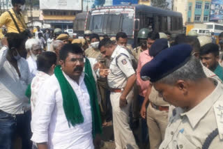 The altercation between the farmers and the police in Hubli