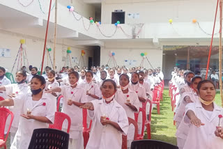 camping program organized in kaushal nursing college in chaibasa