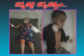 mother commited suicide with her children at chittor