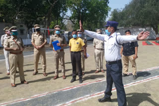 in charge of the police station in front of the IG in the annual parade