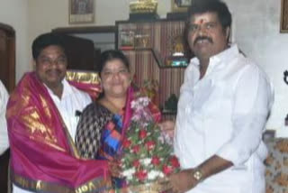 vizag corporation mayor hrikumari couple meet minister avanthi, mp  mvv sathyanarayana in