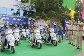 nelore sp bhasker bhushan started disha vehicles