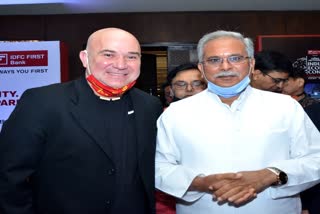 CM Bhupesh Baghel and Andre Agassi