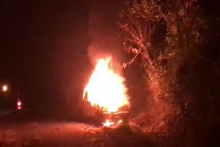 an-accidental-fire-in-a-moving-car-in-kodagu