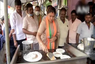 BJP leader Khushbu Sundar campaigns