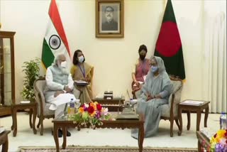 PM Narendra Modi holds talks with Bangladesh PM Sheikh Hasina in Dhaka