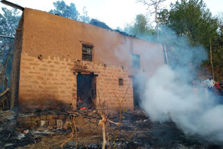 Two-storey gaushala burnt to ashes in Gahar