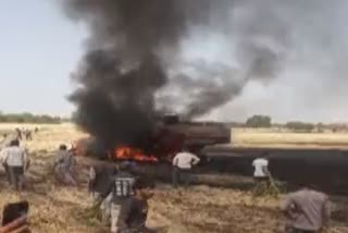 Farmers suffered heavy losses due to burning of standing crops.