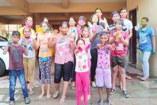 Holi celebration at nirmal, nirmal holi celebrations