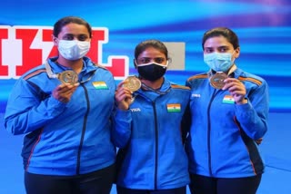 ISSF World Cup: India sign off with double gold in trap team competitions