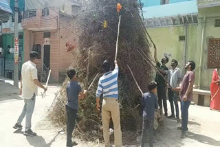 Latest news of alwar,  Holika Dahan in Alwar,  Biggest holi in alwar